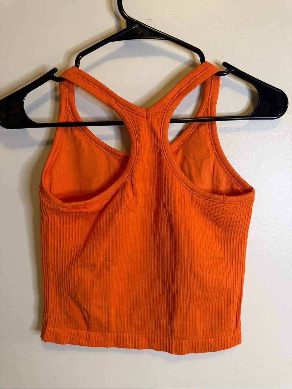 Orange Ribbed Racerback tank - Picture 2 of 2